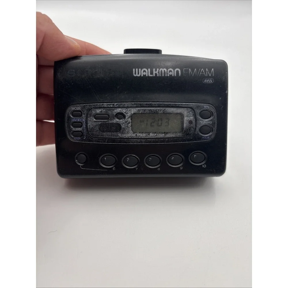 Sony Walkman WM-FX28 Cassette Player AM/FM Radio Tape Player Black Working